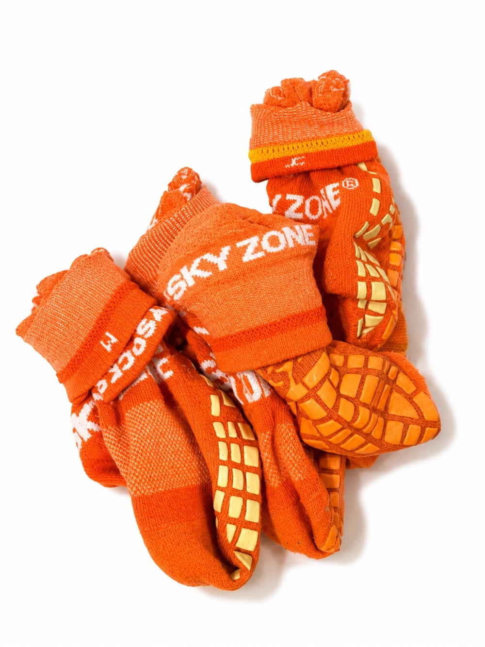 Sky Zone Kids Non-Slip Orange Gripper Socks